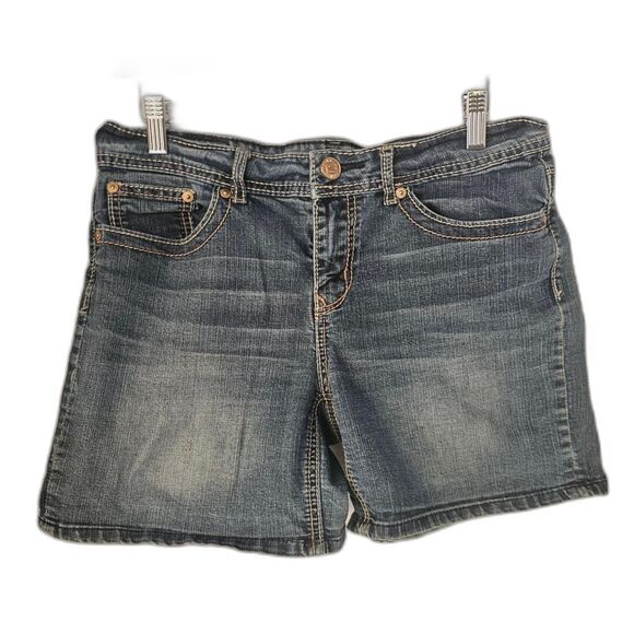 Seven7 Denim Shorts Embroidered Pocket Size 10 Jeans - Picture 3 of 5